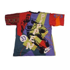 Vintage 90s Nike Scottie Pippen Hoop Heroes All Over Print AOP T- Shirt Size L